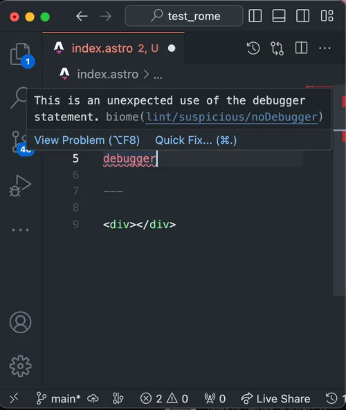Biome v1.6 发布,支持 Astro、Svelte 和 Vue 文件